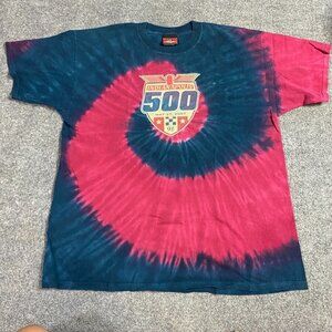 Indianapolis 500 T-shirt XL Blue Tie Dye 2007 Swirl
